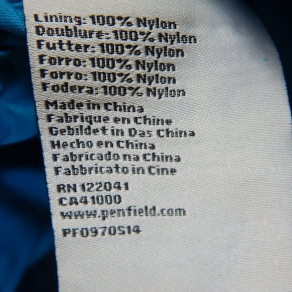 Penfield Hudson Wax 65/35 Women's Large Blue Canvas Full Zip Hooded Jacket - Picture 13 of 13